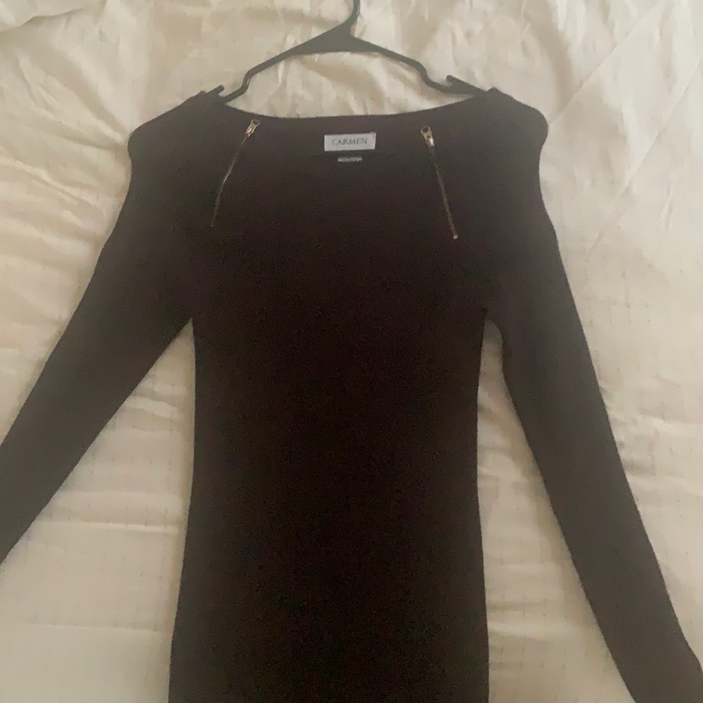 Carmen Carmen Marc Valvo sz small brown sweater